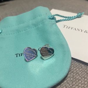 Tiffany & Co RTT Heart Tag Stud Earrings